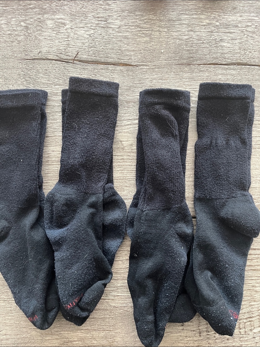Hanes Black Crew Socks for Kids - Set of 4